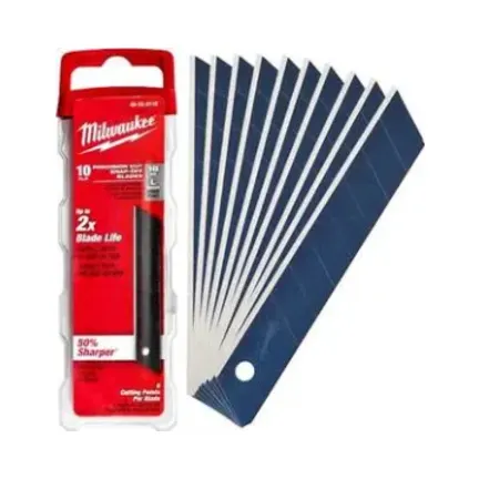 Milwaukee 4932480107 18mm Silver Snap Blade - Pack of 10 1 Milwaukee 4932480107 18mm Silver Snap Blade - Pack of 10