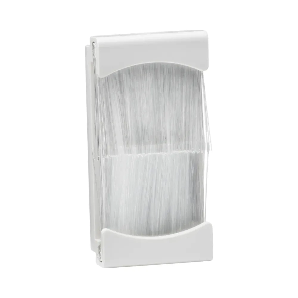 Knightsbridge Brush Module 25 x 50mm - White 1 Knightsbridge NETBR1GW Knightsbridge Brush Module 25 x 50mm - White