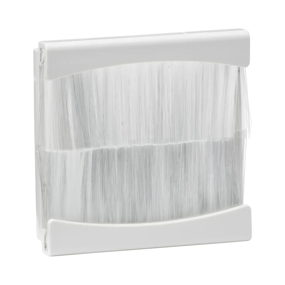 Knightsbridge Brush Module 50 x 50mm - White 1 Knightsbridge NETBR2GW Knightsbridge Brush Module 50 x 50mm - White
