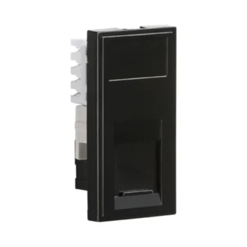Knightsbridge NETCAT5BK Knightsbridge UTP CAT5E RJ45 Outlet Module 25 x 50mm - Black