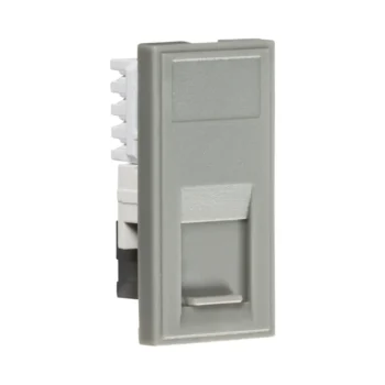 Knightsbridge NETCAT5GY Knightsbridge UTP CAT5E RJ45 Outlet Module 25 x 50mm - Grey