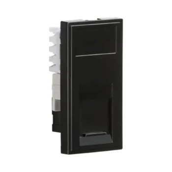 Knightsbridge NETCAT6BK Knightsbridge UTP CAT6 RJ45 Outlet Module 25 x 50mm - Black