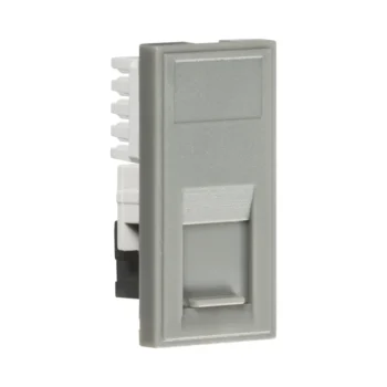 Knightsbridge NETCAT6GY Knightsbridge UTP CAT6 RJ45 Outlet Module 25 x 50mm - Grey
