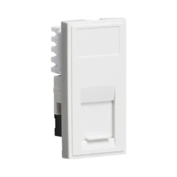 Knightsbridge NETCAT6WH Knightsbridge UTP CAT6 RJ45 Outlet Module 25 x 50mm - White