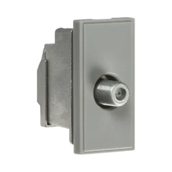 Knightsbridge NETSATSGY Knightsbridge Screened SAT TV Outlet Module 25 x 50mm - Grey