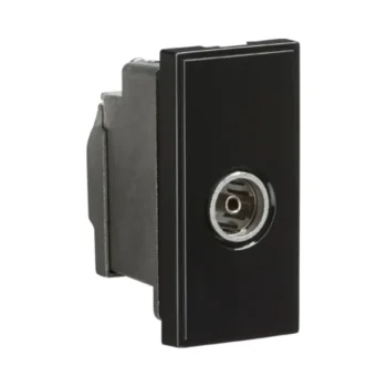 Knightsbridge NETTVSBK Knightsbridge Screened TV Outlet 25 x 50mm - Black