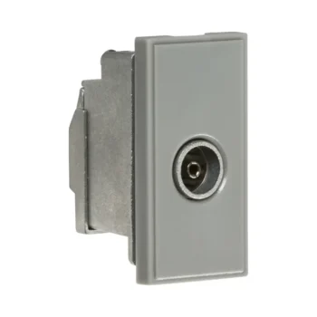 Knightsbridge NETTVSGY Knightsbridge Screened TV Outlet 25 x 50mm - Grey