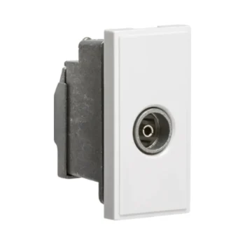 Knightsbridge NETTVSWH Knightsbridge Screened TV Outlet 25 x 50mm - White