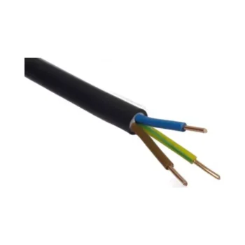 3 Core 6mm² NYY-J Black Cable - Cut per 1m