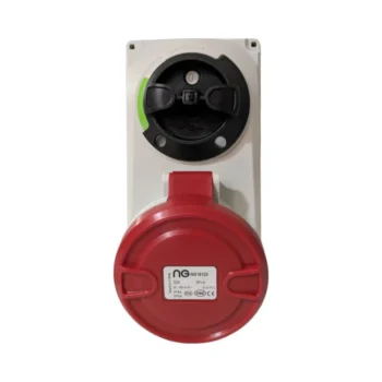 Niglon 16120 32A 415V IP44 4 Pin Compact Interlocking Switched Socket
