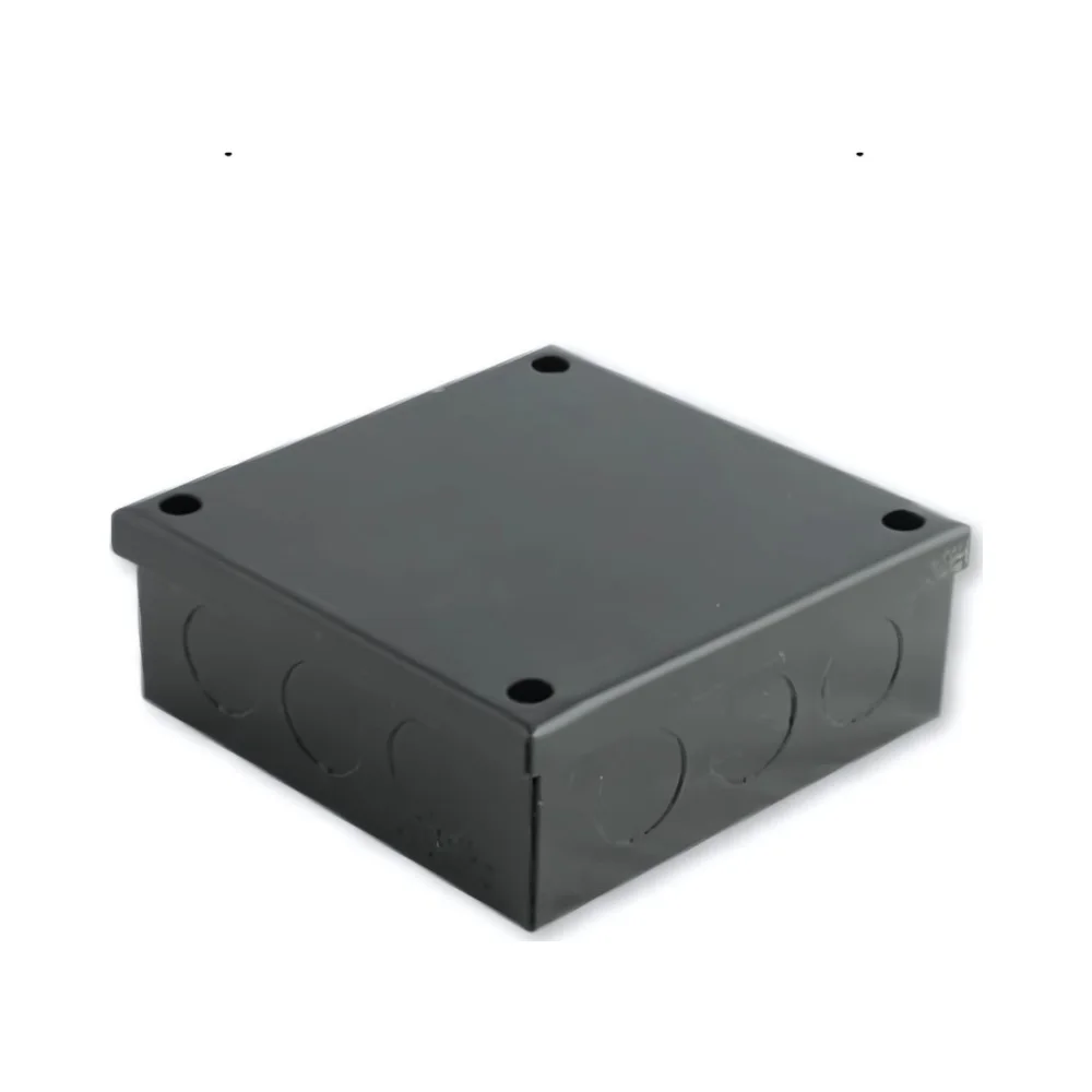Niglon ABB441 Black Steel Adaptable Box 100x100x37.5mm (With Knockouts) 1 Niglon ABB441 Black Steel Adaptable Box 100x100x37.5mm (With Knockouts)