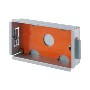 Niglon FR472 2 Gang 47mm Dry Lining Fire Rated Metal Back Box