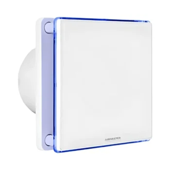 CED Airmaster 4" White Glass Extractor Fan with Time