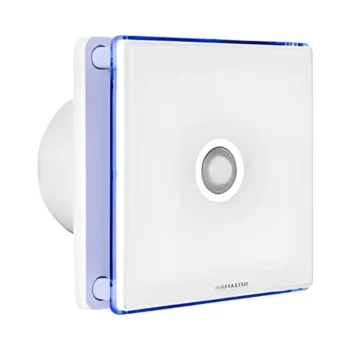 CED Airmaster 4" White Glass Extractor Fan with Timer and Motion Sensor