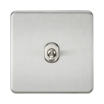 Knightsbridge SF1TOGBC Knightsbridge Screwless 10AX 1G 2-Way Toggle Switch - Brushed Chrome