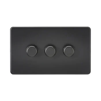 Knightsbridge SF2193MBB 3G 2 Way Matt Black Screwless LED Dimmer