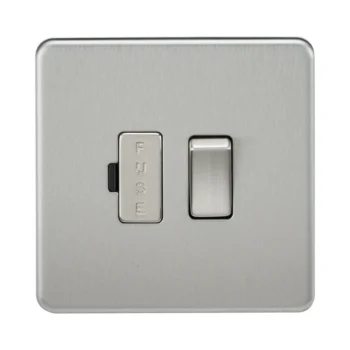 Knightsbridge SF6300BC Knightsbridge Screwless 13A Switched Fused Spur Unit - Brushed Chrome