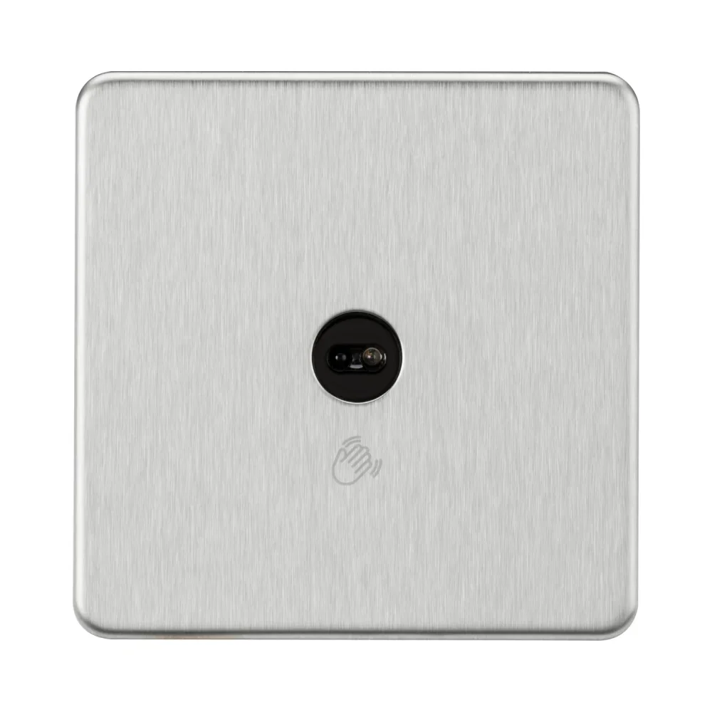 Knightsbridge 230V 1G 1-way Touchless Switch - Brushed Chrome 1 Knightsbridge SFTS1BC Knightsbridge 230V 1G 1-way Touchless Switch - Brushed Chrome