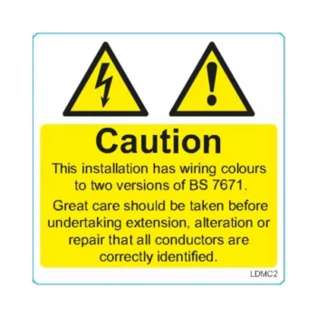 Cobra SL/MC/7575/25 Cobra Cable Warning Labels - Mixed Cable 75x75 mm - 25 Per Roll