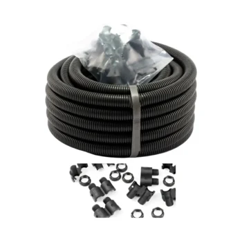 SWA FCP25-PK10-E 25mm black flexible conduit with adaptors and locknuts