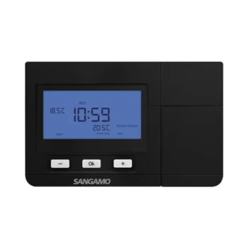 Sangamo CHPRSTATDPB Choice Plus Room Thermostat Digital Black 7 Day Programmable With Frost Protection