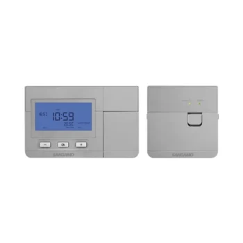 Sangamo CHPRSTATDPRFS Choice Plus Room Thermostat Digital Silver Wireless Programmable
