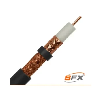 Securi-Flex SFX/100-PREM-PVC-BLK SFX100 Low Loss PVC Coaxial Cable - Black - 100m