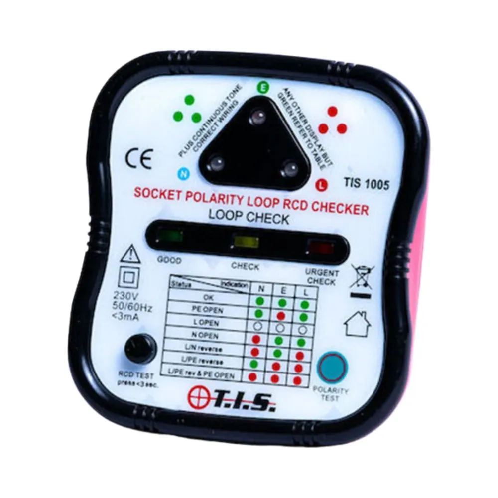 TIS 1005 Audible Socket Tester with Loop and RCD Check 1 TIS 1005 Audible Socket Tester with Loop and RCD Check