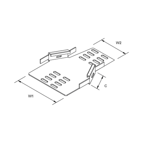 Atkore Unistrut TUMSR - Medium Cable Tray Reducer - 100 to 50 mm 2 Atkore Unistrut TUMSR100/050PG Atkore Unistrut TUMSR - Medium Cable Tray Reducer - 100 to 50 mm 2