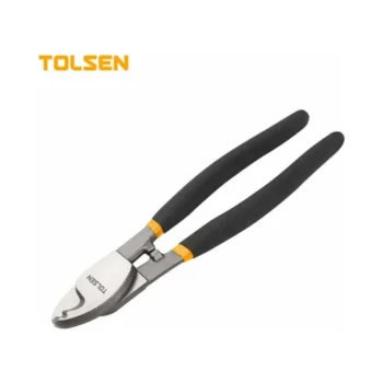 Tolsen 38020 160mm Cable Cutter featuring ergonomic non-slip grips, hardened steel blades, and compact design for accurate cutting.