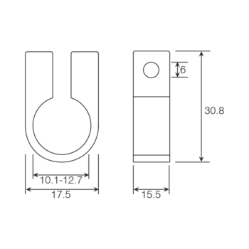 Unicrimp QC5 Black Cable Cleats - Pack of 100 2