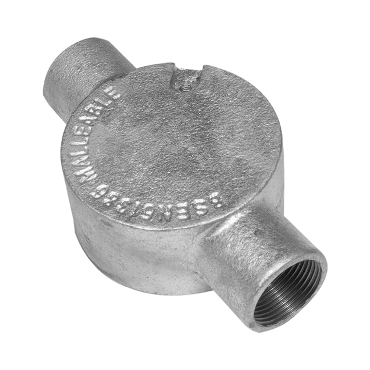 Unicrimp QCB225G – 25mm 2 Way Galvanised Conduit Box – Pack of 1 1 Unicrimp QCB225G 25mm Galvanised Conduit Box