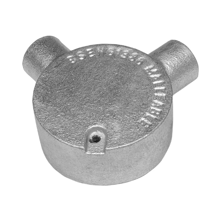 Unicrimp QCBA220G – 20mm 2 Way Galvanised Conduit Box – Pack of 1 1 Unicrimp QCBA220G 20mm 2 Way Conduit Box
