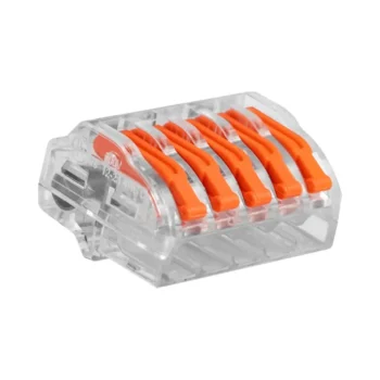 Unicrimp QL5322 32A 450V Transparent 5-Port Lever Wire Connector - Pack of 30