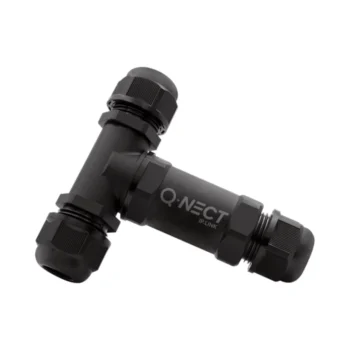 Unicrimp QOE3053BLK 5 Pole 3 Way 24A IP68 T-Connector