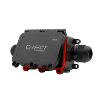 Unicrimp QOE8342BLK 4 Pole 2 Way 24A IP68 Inline Connection Box
