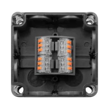 Unicrimp QOE8553AGYF IP66 Box with 4 Lever Connectors - Grey 2