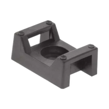 Unicrimp QTBC Cable Tie Cradle (5mm Dia. Fixing) - Black