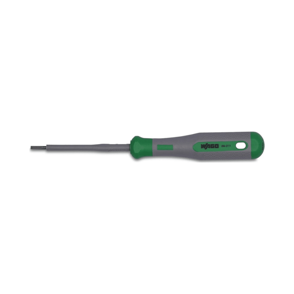 WAGO 206-2112 VDE Slot Screwdriver – 3.0 x 0.5 x 100mm 1 WAGO 206-2112 VDE 3mm Slot Screwdriver