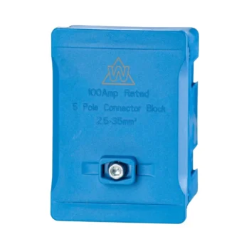 WCED WTB5-BL Single Pole 100A Terminal Block - Blue