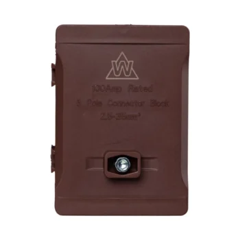 WCED WTB5-BR Single Pole 100A Terminal Block - Brown