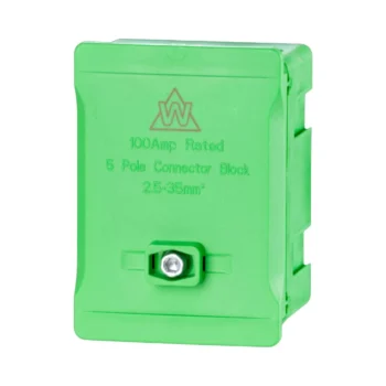 WCED WTB5-GN Single Pole 100A Terminal Block - Green