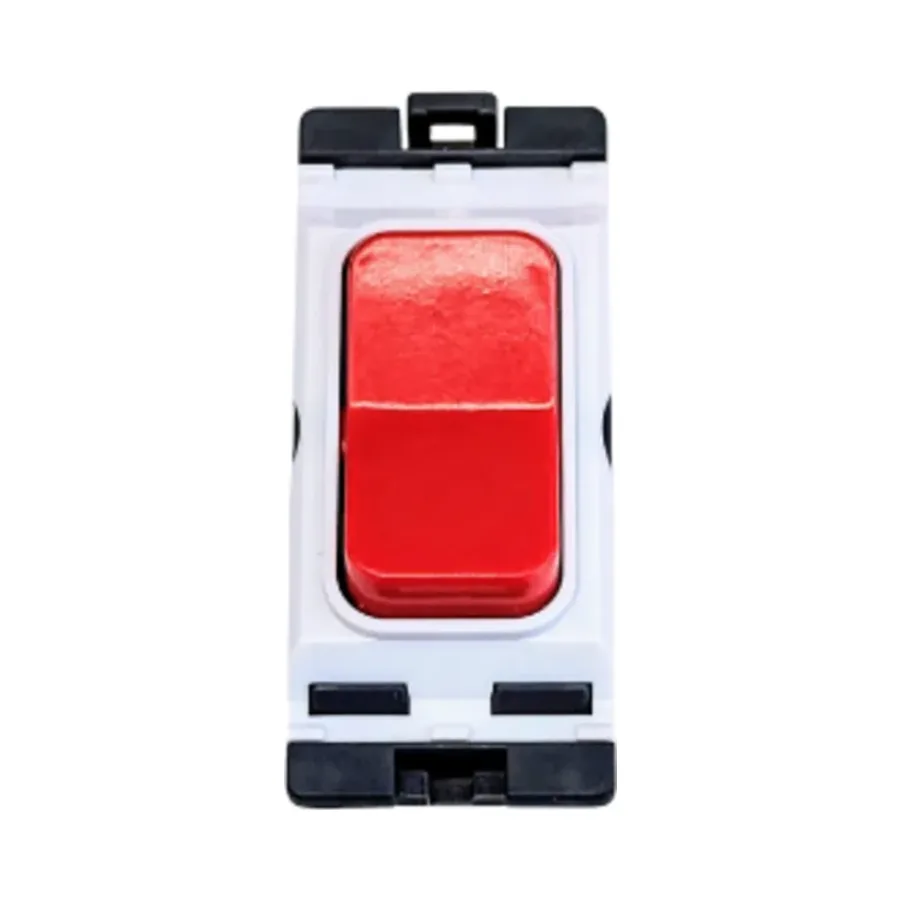 Hager Sollysta .2 Way / Centre Off Latching Switch - Red Rocker 3 Hager WMGS13LR Hager Sollysta .2 Way / Centre Off Latching Switch - Red Rocker 3