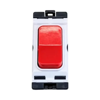 Hager WMGS13LR Hager Sollysta .2 Way / Centre Off Latching Switch - Red Rocker 1