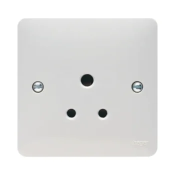Hager WMS51 Hager Sollysta WMS5 15A 1 Gang Unswitched Socket
