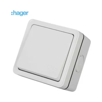 Hager WXPDP84 Hager Sollysta IP66 1 Gang Outdoor 20A Double Pole Switch - Light Grey 1