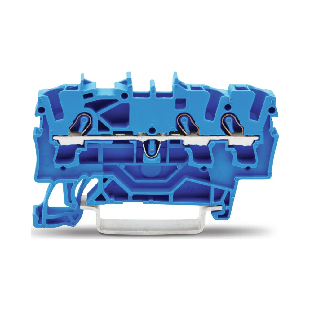 Wago 2002-1304 3-Conductor Through Terminal Block - 2.5mm² Blue 1 Wago 2002-1304 3-Conductor Through Terminal Block - 2.5mm² Blue