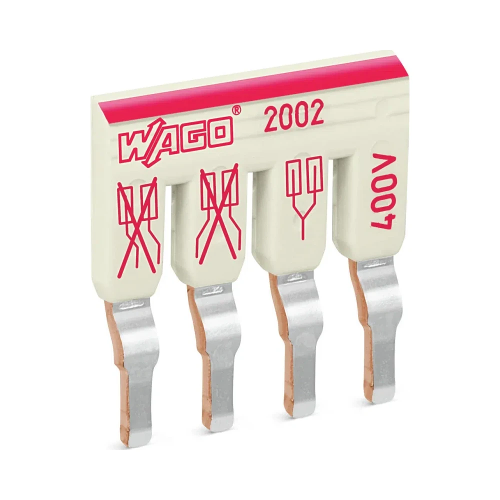 Wago 2002-474 Staggered Jumper 4 Way Insulated Grey - Pack of 1 1 Wago 2002-474 Wago 2002-474 Staggered Jumper 4 Way Insulated Grey - Pack of 1