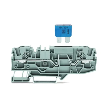 Wago 2006-1681 Wago 2006 2-Conductor Fuse Terminal Block for Automotive Blade-Style Fuses - 6 mm² Grey 1