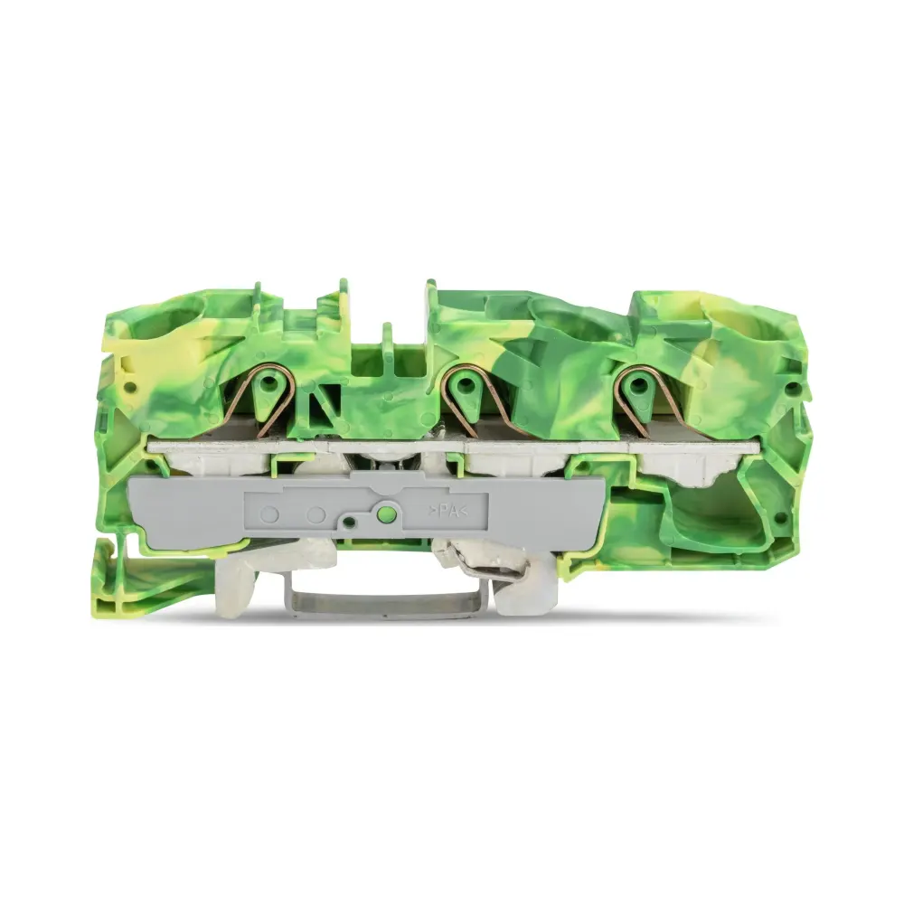 Wago 2016-1307 3-Conductor Ground Terminal Block - 16mm² Green-Yellow 1 Wago 2016-1307 3-Conductor Ground Terminal Block - 16mm² Green-Yellow